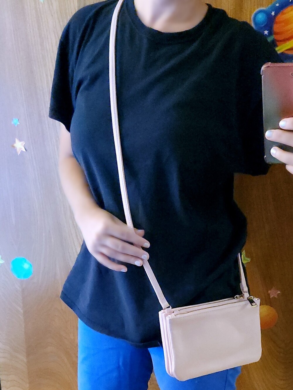 NWOT Safe Keeper Light Pink Crossbody Bag